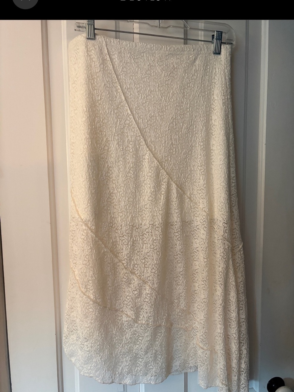 Ultra Flirt Ivory Lace Midi Skirt